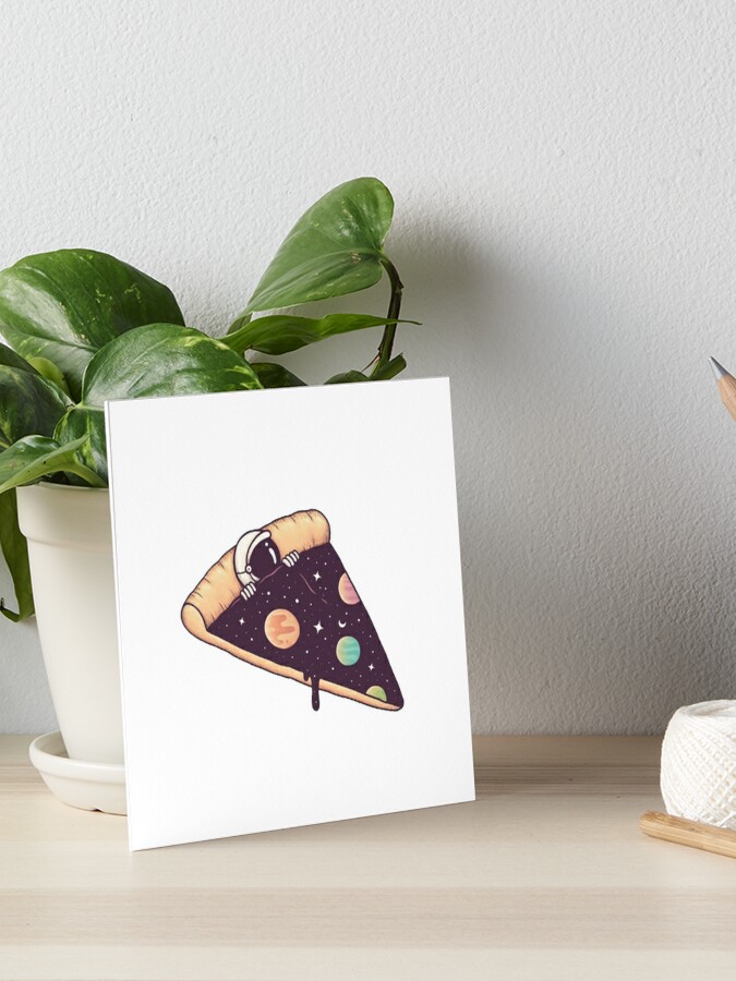 Space Pizza Cat DJ Nebula Galaxy Plectrum Pin Back Badge Brooch Guitar Pick Novelty Musician Gift Cute Pussy Cat Kitten National Pizza Day