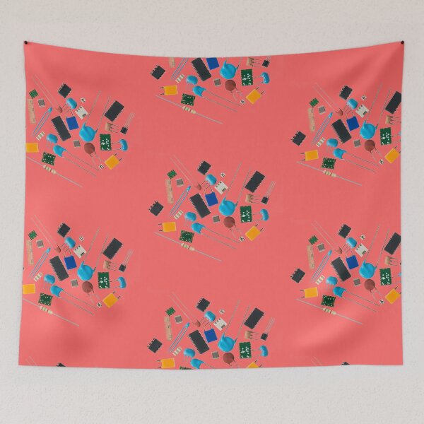 Item preview, Electronics components collage art designed and sold by EngineersArt.