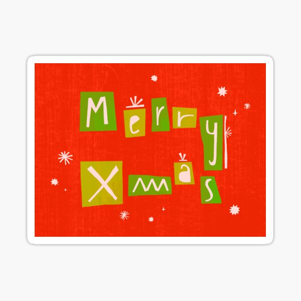 Merry Xmas (red) Sticker