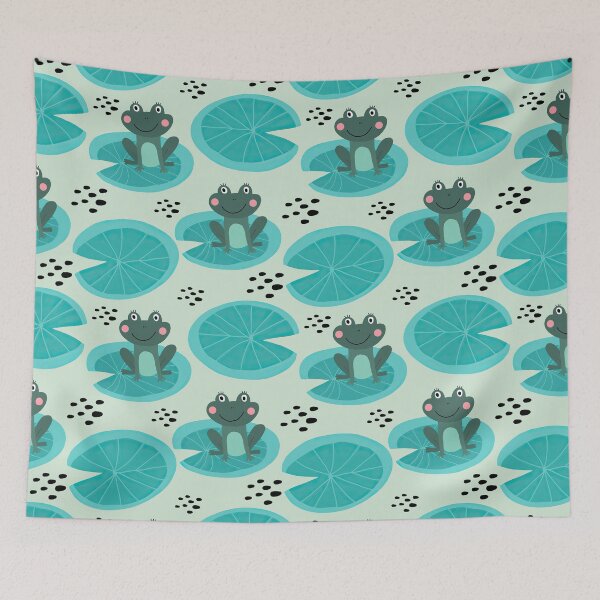 Item preview, Cute Frog On Leaves  designed and sold by CatheriLove.