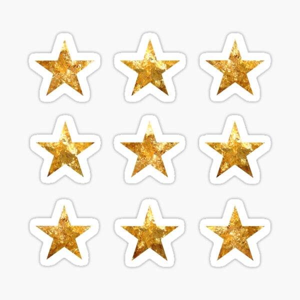 Shiny Gold Star Stickers for Sale