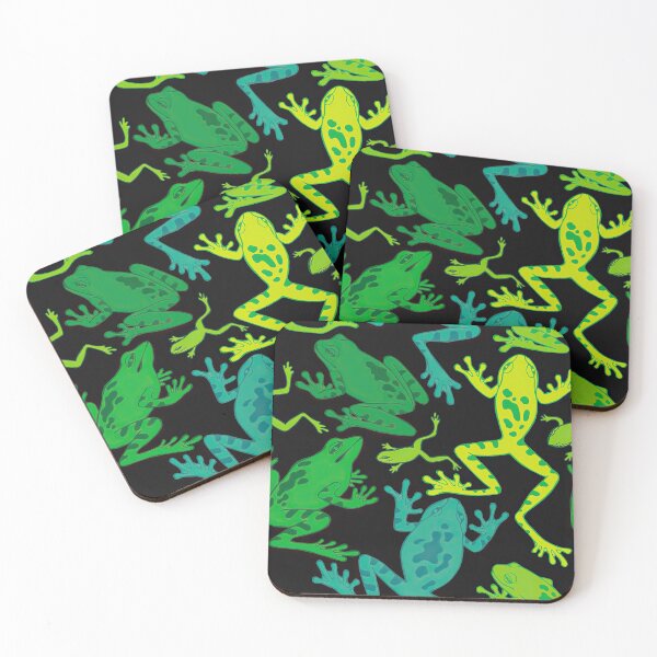 Item preview, Different Frogs On Black  designed and sold by CatheriLove.