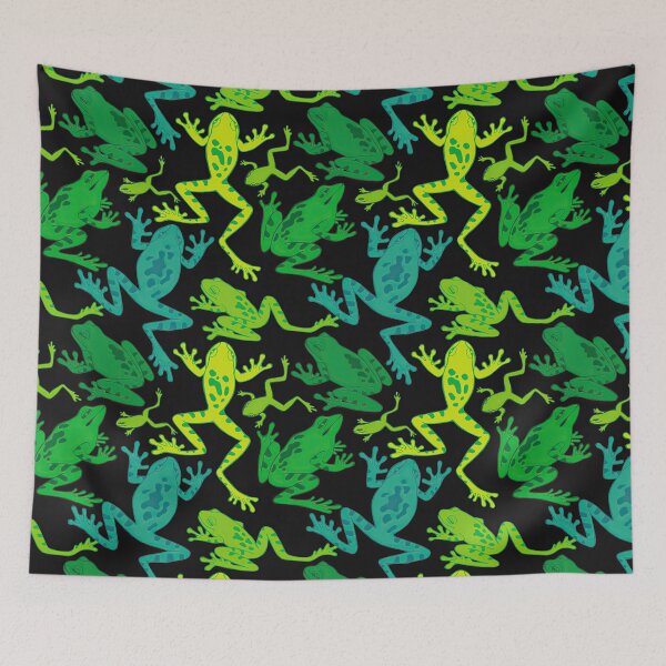 Item preview, Different Frogs On Black  designed and sold by CatheriLove.