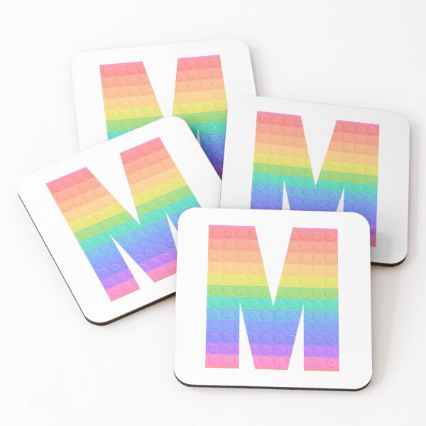 Item preview, Sensory Toy Style Rainbow Stripe - Capital Letter M - Initial M designed and sold by TheFlyingPug.