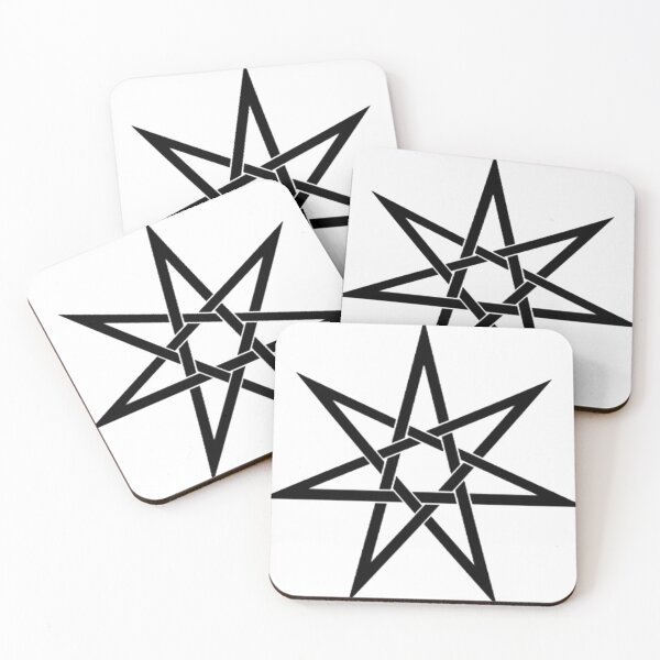 Seven Pointed Star Coasters (Set of 4)