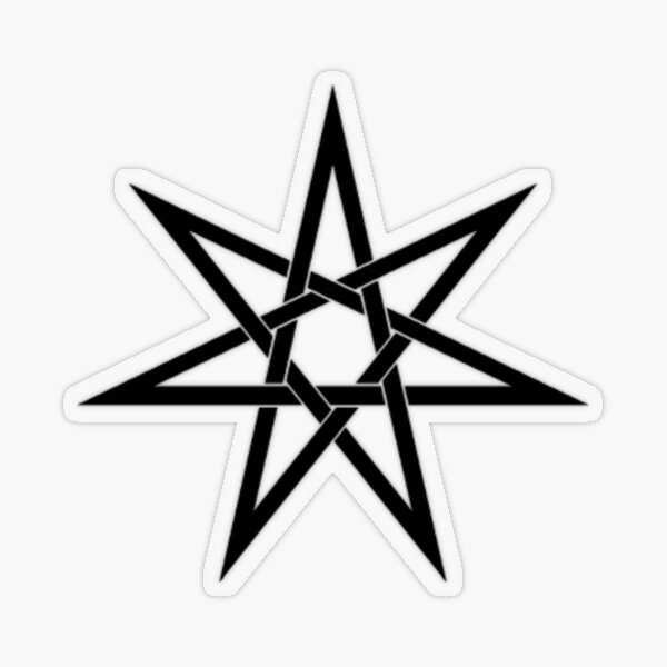 Seven Pointed Star Transparent Sticker