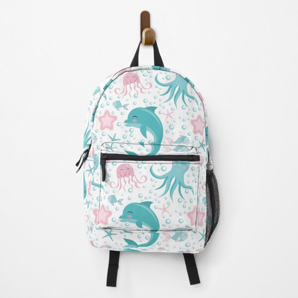Item preview, Aqua Dolphin Pink Jellyfish designed and sold by CatheriLove.