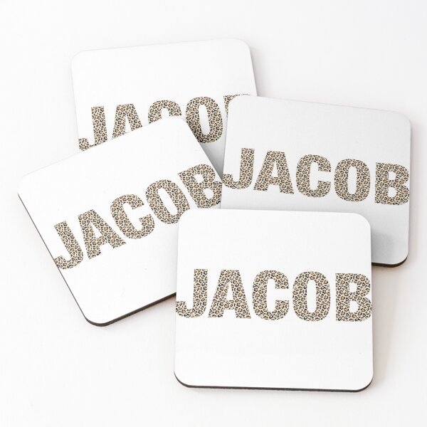 Item preview, Jacob name leopard pattern my name is Jacob gift birthday holiday anniversary Essential Inspiration Joy Mood Funny designed and sold by DesignByHeartUK.