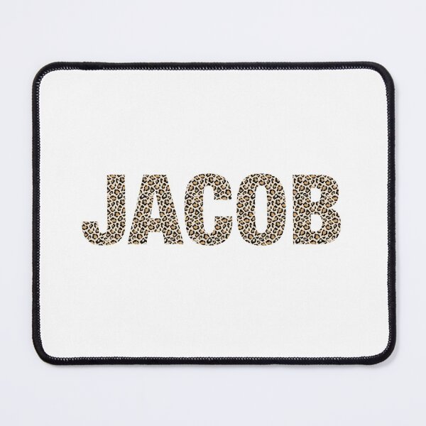 Item preview, Jacob name leopard pattern my name is Jacob gift birthday holiday anniversary Essential Inspiration Joy Mood Funny designed and sold by DesignByHeartUK.