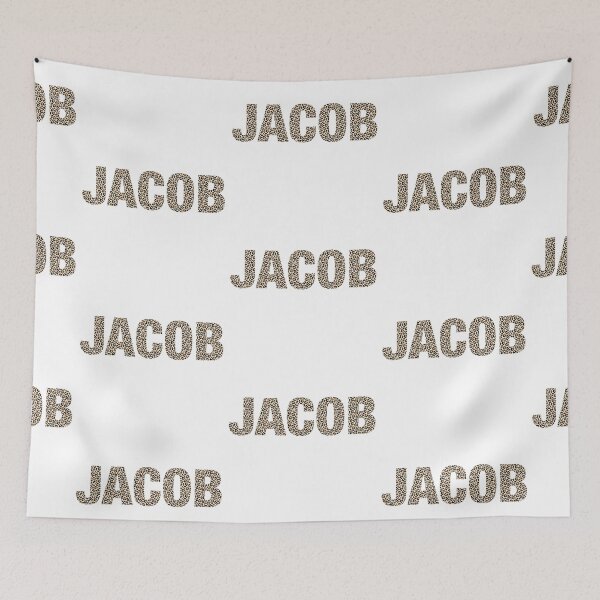 Item preview, Jacob name leopard pattern my name is Jacob gift birthday holiday anniversary Essential Inspiration Joy Mood Funny designed and sold by DesignByHeartUK.