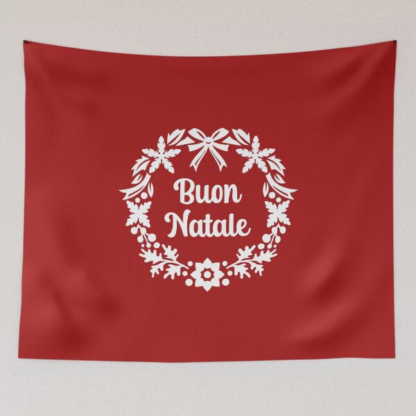 Item preview, Buon Natale Italian Saying In Christmas Wreath designed and sold by Bad Kitty Designz.