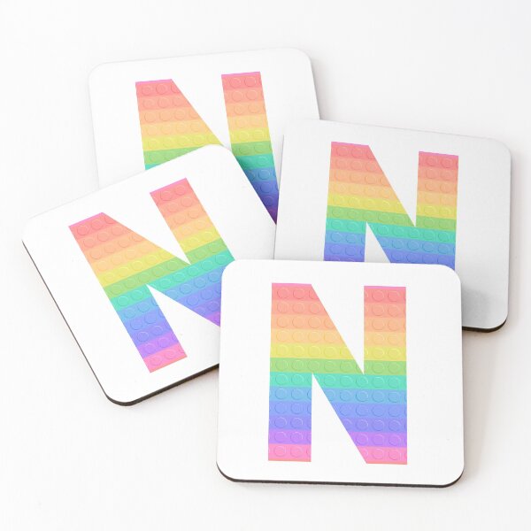 Item preview, Sensory Toy Style Rainbow Stripe - Capital Letter N - Initial N designed and sold by TheFlyingPug.