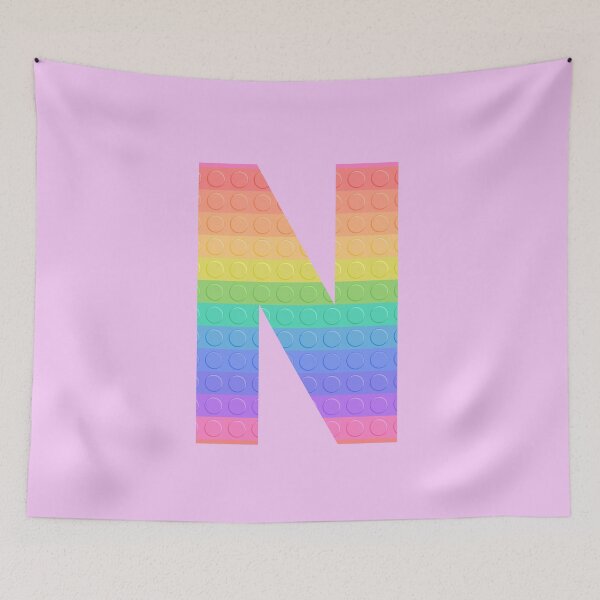 Item preview, Sensory Toy Style Rainbow Stripe - Capital Letter N - Initial N designed and sold by TheFlyingPug.
