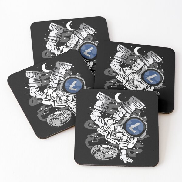 Item preview, Hiphop Astronaut LiteCoin LTC To The Moon Crypto Token Blockchain Cryptocurrency Wallet designed and sold by JaxonBrown.