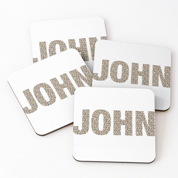 Item preview, John name leopard pattern my name is John gift birthday holiday anniversary Essential Inspiration Joy Mood Funny designed and sold by DesignByHeartUK.