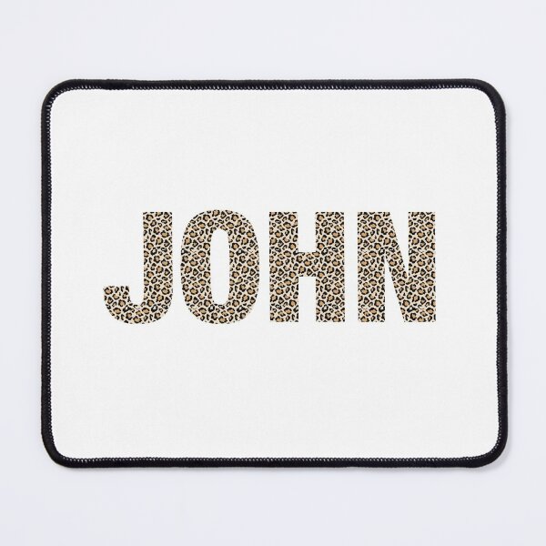 Item preview, John name leopard pattern my name is John gift birthday holiday anniversary Essential Inspiration Joy Mood Funny designed and sold by DesignByHeartUK.