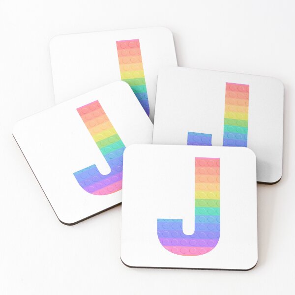 Item preview, Sensory Toy Style Rainbow Stripe - Capital Letter J - Initial J designed and sold by TheFlyingPug.