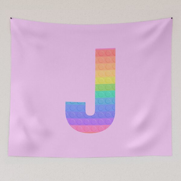 Item preview, Sensory Toy Style Rainbow Stripe - Capital Letter J - Initial J designed and sold by TheFlyingPug.