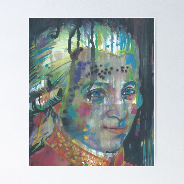 Vista previa del artículo con la obra «Retrato de acuarela de WOLFGANG AMADEUS MOZART .5», diseñado y vendido por lautir.