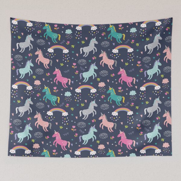 Item preview, Seamless with cute unicorns designed and sold by CatheriLove.