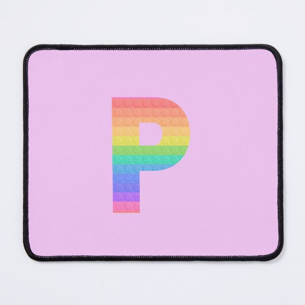 Item preview, Sensory Toy Style Rainbow Stripe - Capital Letter P - Initial P designed and sold by TheFlyingPug.
