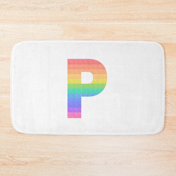 Item preview, Sensory Toy Style Rainbow Stripe - Capital Letter P - Initial P designed and sold by TheFlyingPug.
