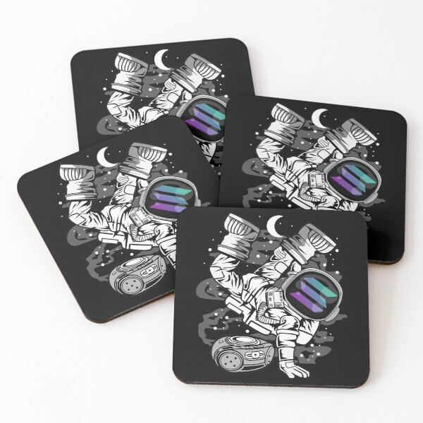 Item preview, Hiphop Astronaut Solana SOL Coin To The Moon Crypto Token Blockchain Cryptocurrency Wallet designed and sold by JaxonBrown.