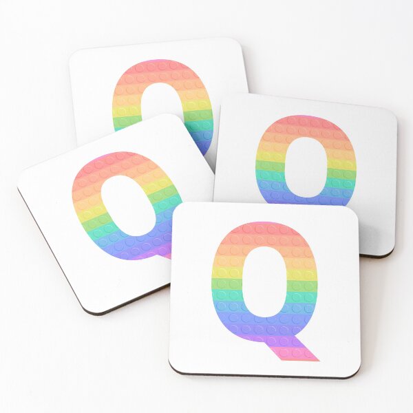 Item preview, Sensory Toy Style Rainbow Stripe - Capital Letter Q - Initial Q designed and sold by TheFlyingPug.