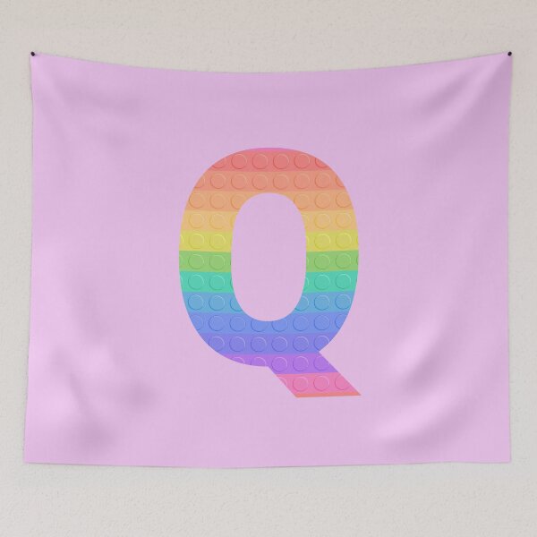 Item preview, Sensory Toy Style Rainbow Stripe - Capital Letter Q - Initial Q designed and sold by TheFlyingPug.