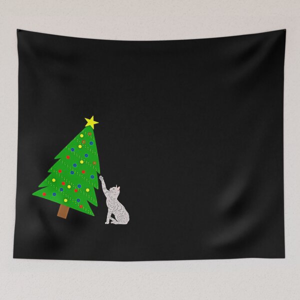 Item preview, Cat vs Christmas Tree designed and sold by clairemh1.