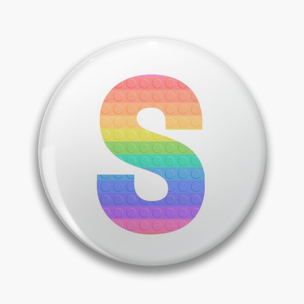 Item preview, Sensory Toy Style Rainbow Stripe - Capital Letter S - Initial S designed and sold by TheFlyingPug.