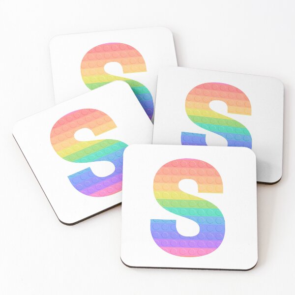 Item preview, Sensory Toy Style Rainbow Stripe - Capital Letter S - Initial S designed and sold by TheFlyingPug.