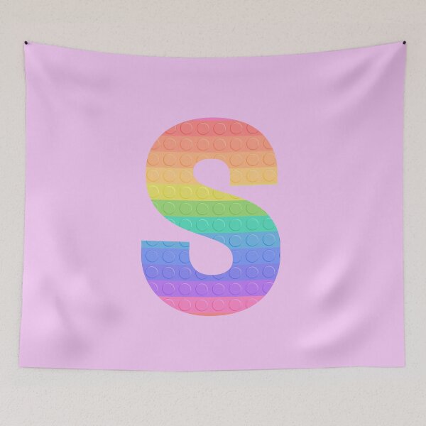 Item preview, Sensory Toy Style Rainbow Stripe - Capital Letter S - Initial S designed and sold by TheFlyingPug.