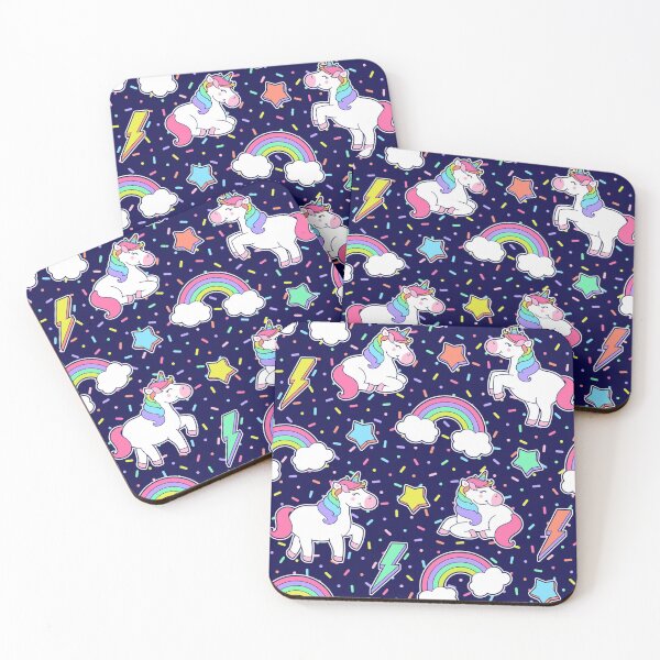 Item preview, Cute unicorn, rainbow, star, thunder seamless  designed and sold by CatheriLove.