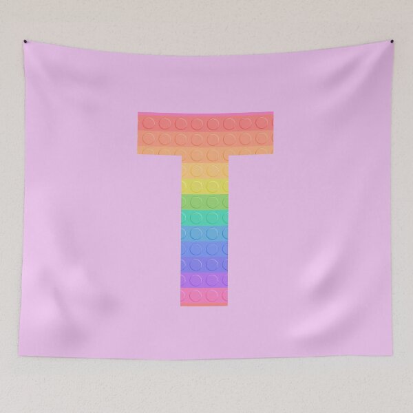 Item preview, Sensory Toy Style Rainbow Stripe - Capital Letter T - Initial T designed and sold by TheFlyingPug.