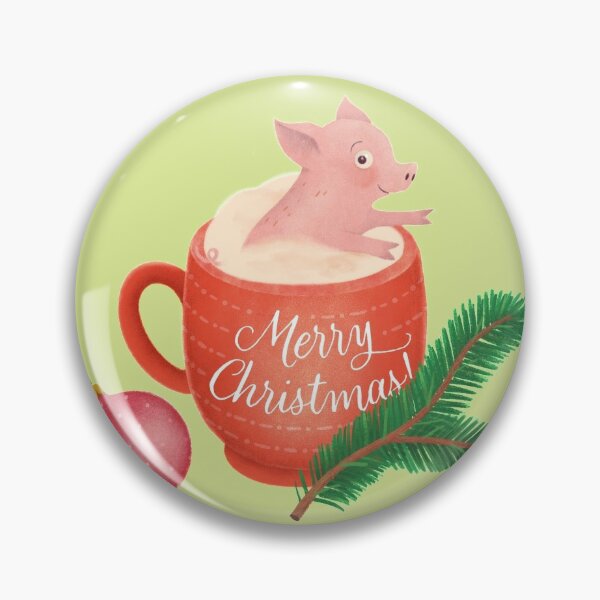 Merry Christmas Pig Pin