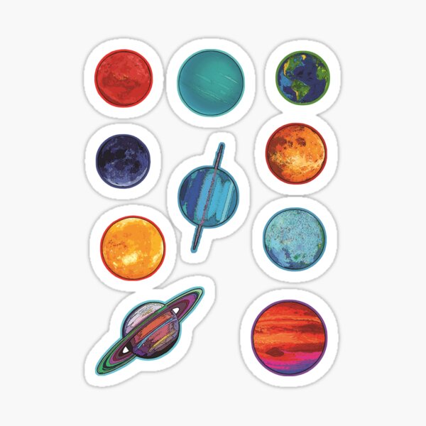 Item preview, The EIGHT Planets Plus Sun & Moon designed and sold by Havocgirl.