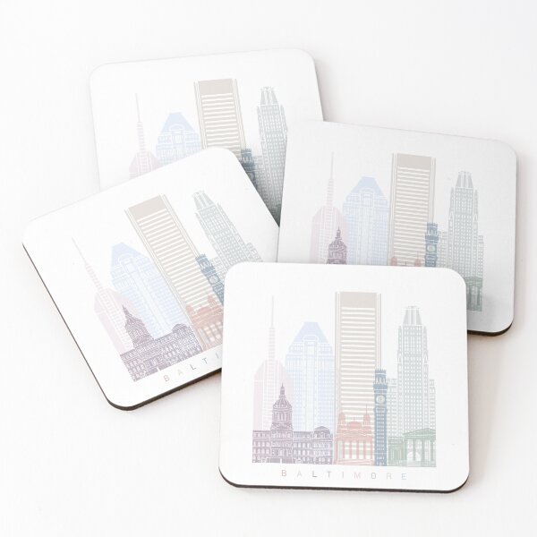 Item preview, BALTIMORE SKYLINE POSTER PASTEL designed and sold by paulrommer.