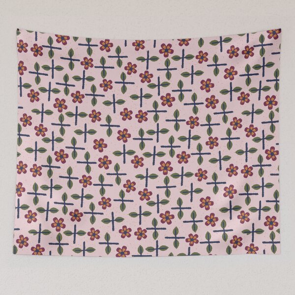 Item preview, Mod speckled floral and stylized leaves designed and sold by FrancesPoff.