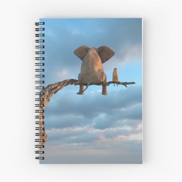 Item preview, elephant and dog sit on a tree branch designed and sold by Mike Kiev art.