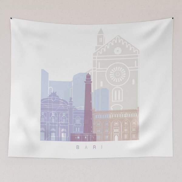 Item preview, BARI SKYLINE POSTER PASTEL designed and sold by paulrommer.