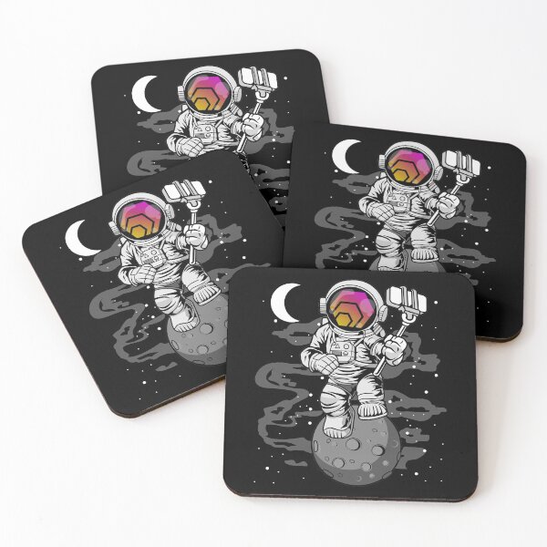 Item preview, Astronaut Selfie HEX Coin To The Moon HEX Crypto Token Cryptocurrency Blockchain Wallet designed and sold by AriellaGross.