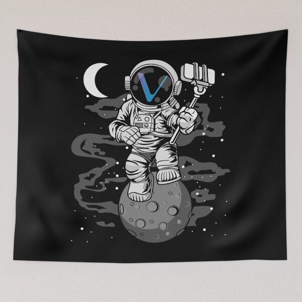 Item preview, Astronaut Selfie Vechain VET Coin To The Moon Crypto Token Cryptocurrency Blockchain Wallet designed and sold by AriellaGross.