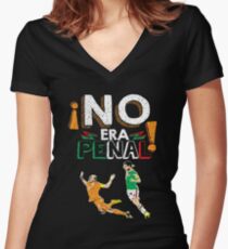 No Era Penal (It wasn't a penalty) Women's Fitted V-Neck T-Shirt