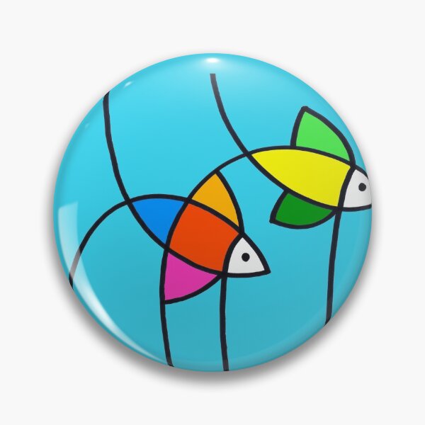 Item preview, Two Swimming Fish - Colors designed and sold by Istvan Ocztos.
