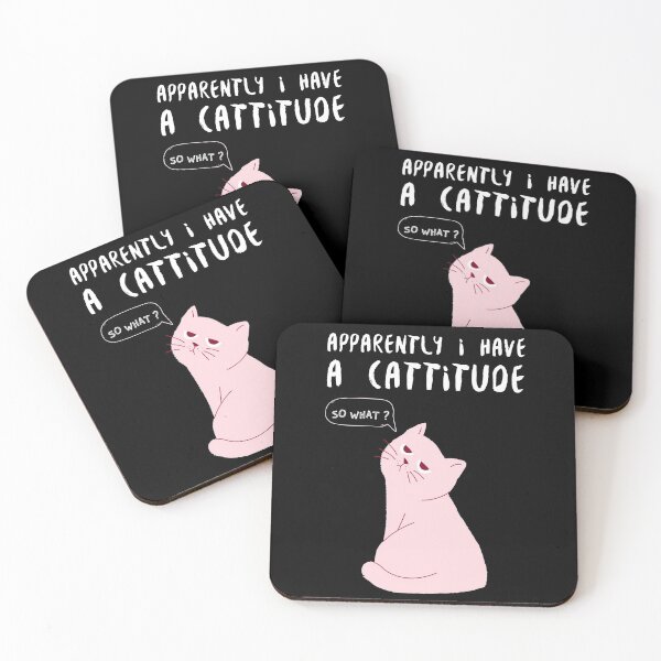 Aperçu de l'œuvre Apparemment, j'ai une Cattitude. Et alors ? créée et vendue par FancifulDesign.