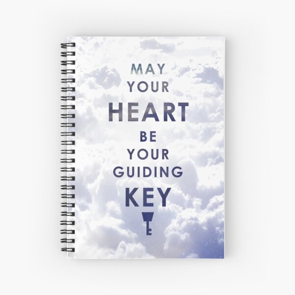 May your Heart be your guiding Key - Background version  Spiral Notebook