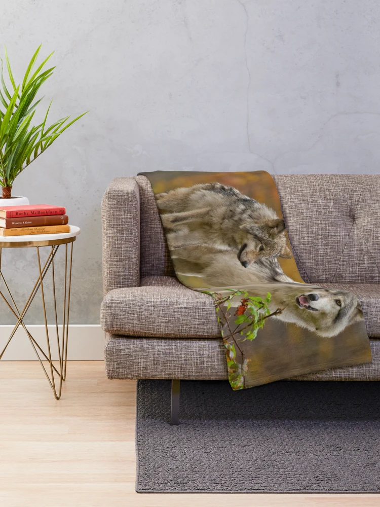 Thumbnail 2 of 6, Throw Blanket, Timber Wolves designed and sold by WolvesOnly.