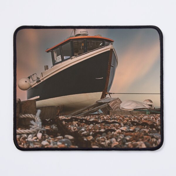 Item preview, Beached fishing boat waiting for the next tide. designed and sold by habilephoto.