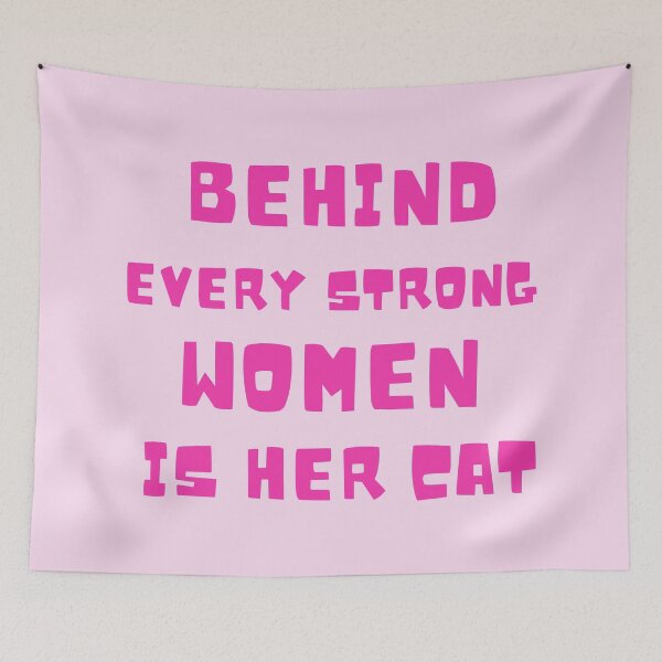 Item preview, Behind Every Strong Woman Is Her Cat In Pink For Empower Cat Lover Womens - Behind Every Strong Woman Is Her Cat designed and sold by lodarohit.